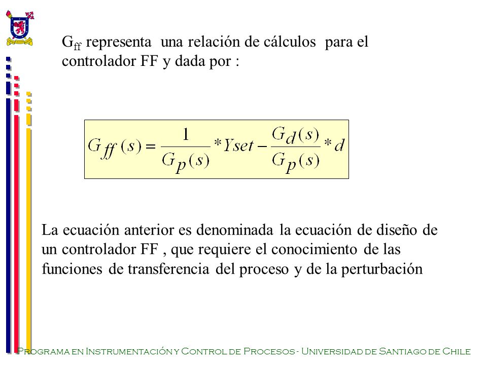 Gff representa una relación de cálculos para el controlador FF y dada por :