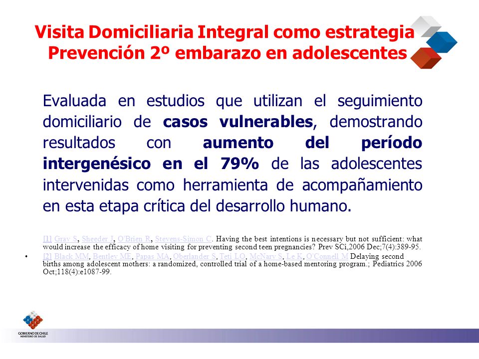 Visita Domiciliaria Integral como estrategia Prevención 2º embarazo en adolescentes