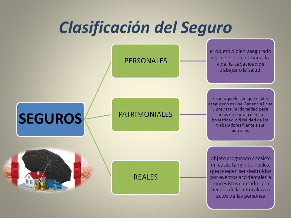 Clasificación del Seguro