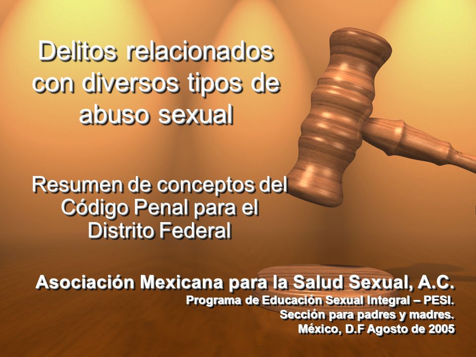 Delitos relacionados con diversos tipos de abuso sexual
