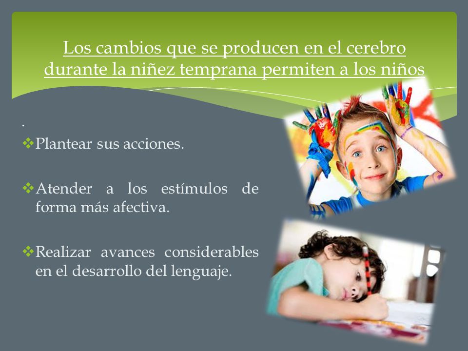 Los cambios que se producen en el cerebro durante la niñez temprana permiten a los niños