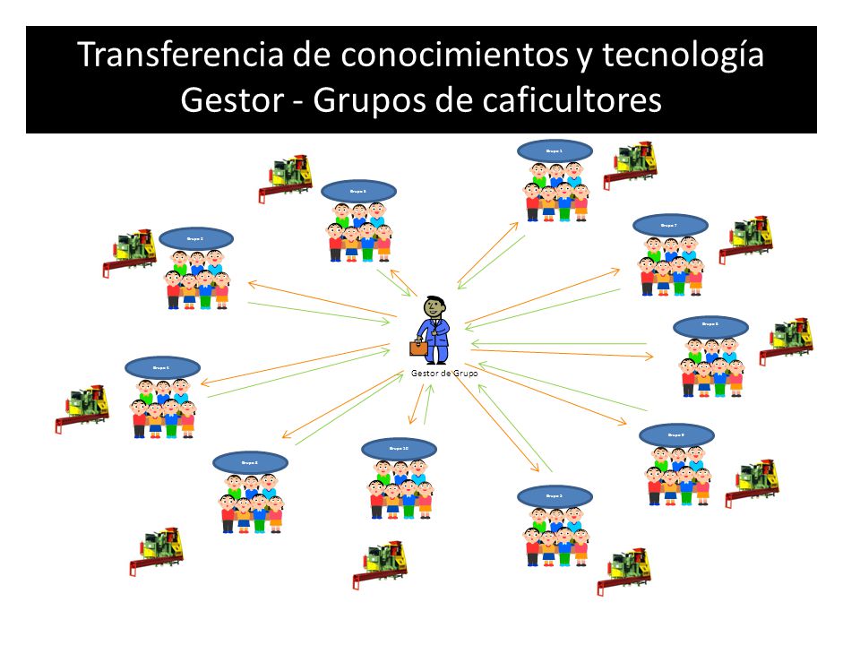 Transferencia de conocimientos y tecnología Gestor - Grupos de caficultores