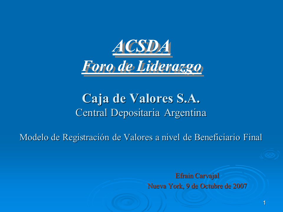 Efrain Carvajal Nueva York, 9 de Octubre de 2007