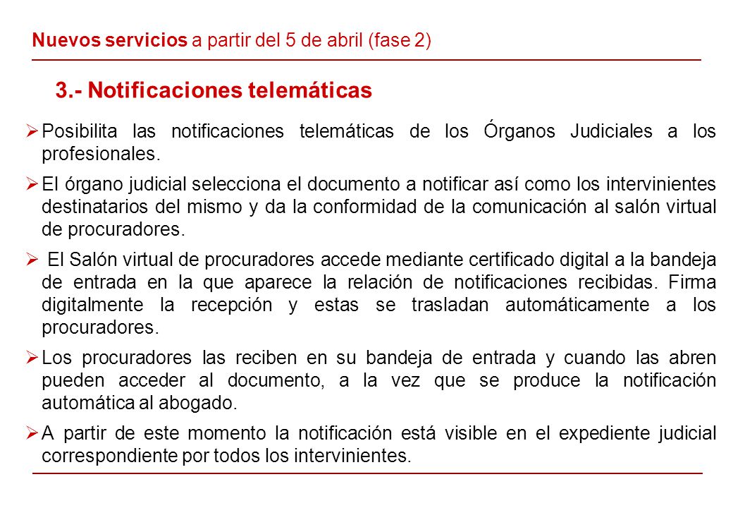 Nuevos servicios a partir del 5 de abril (fase 2)