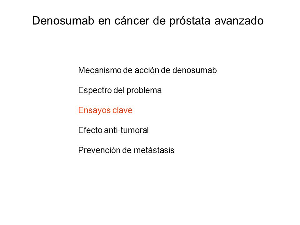 Denosumab en cáncer de próstata avanzado
