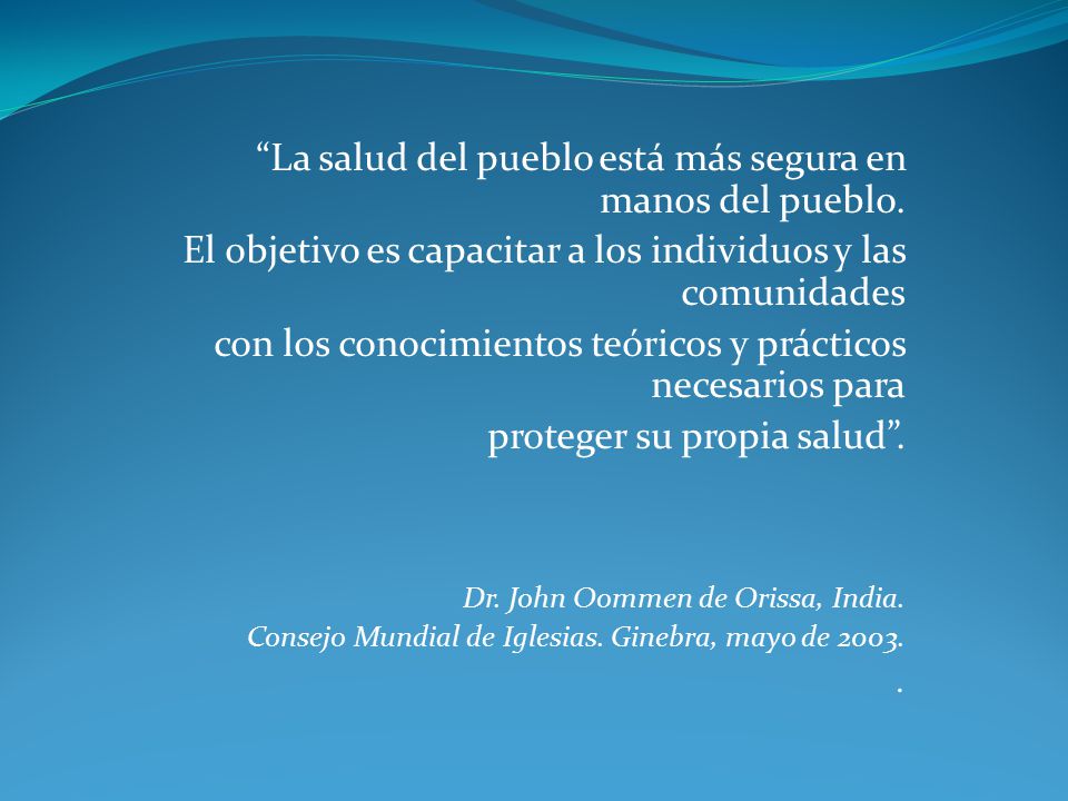 La salud del pueblo está más segura en manos del pueblo.