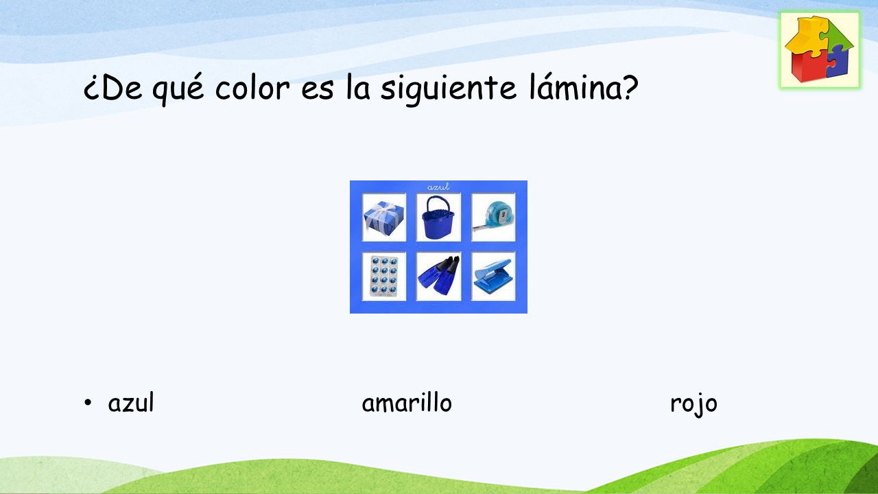 ¿De qué color es la siguiente lámina