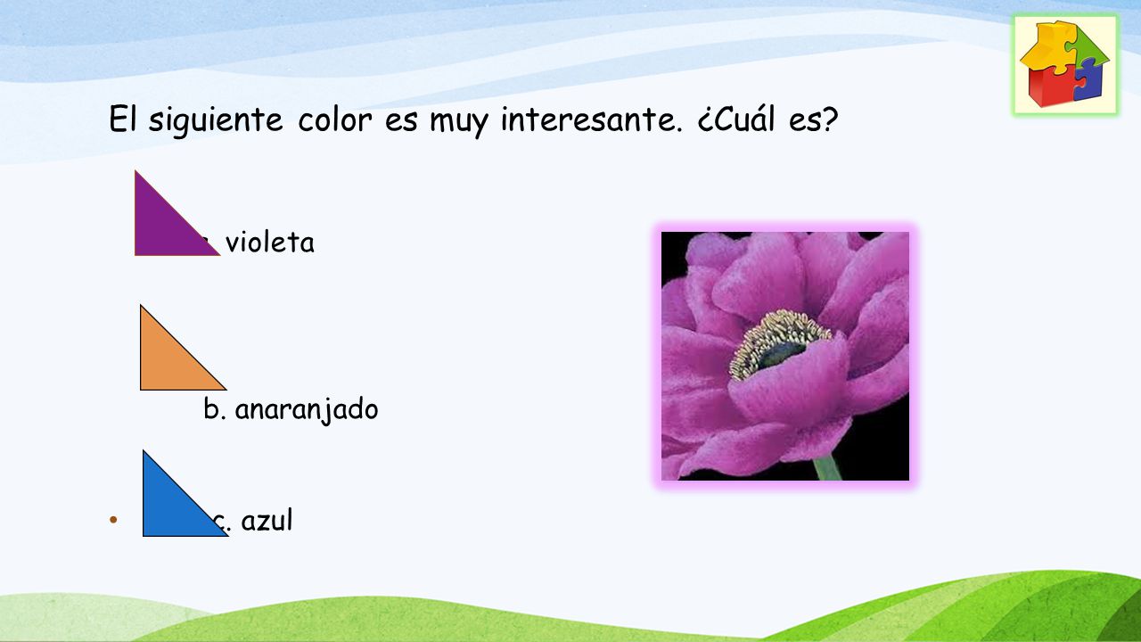 El siguiente color es muy interesante. ¿Cuál es