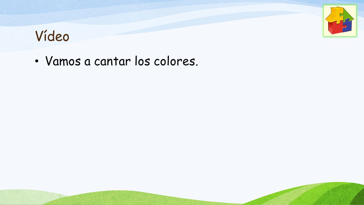 Vídeo Vamos a cantar los colores.