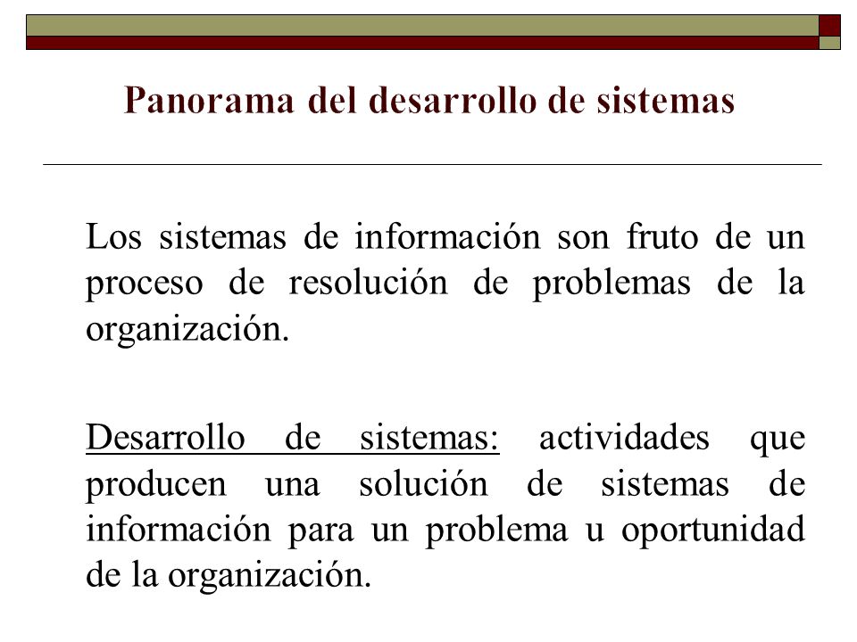 Panorama del desarrollo de sistemas