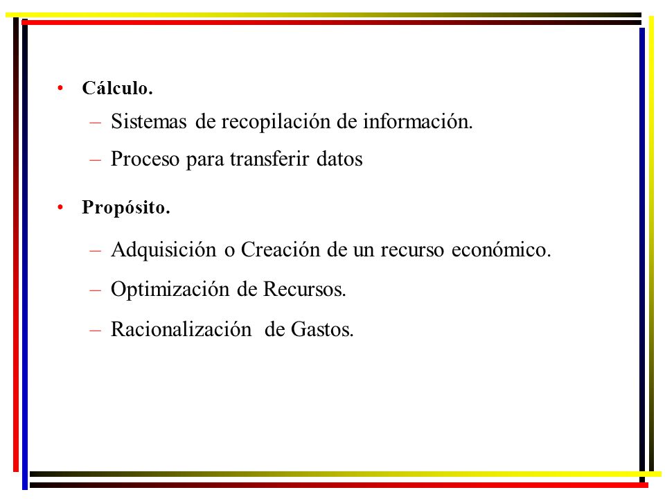 Sistemas de recopilación de información. Proceso para transferir datos