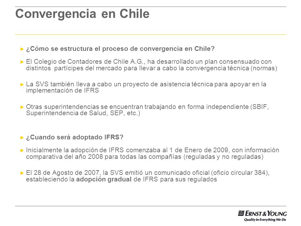 Convergencia en Chile ¿Cómo se estructura el proceso de convergencia en Chile
