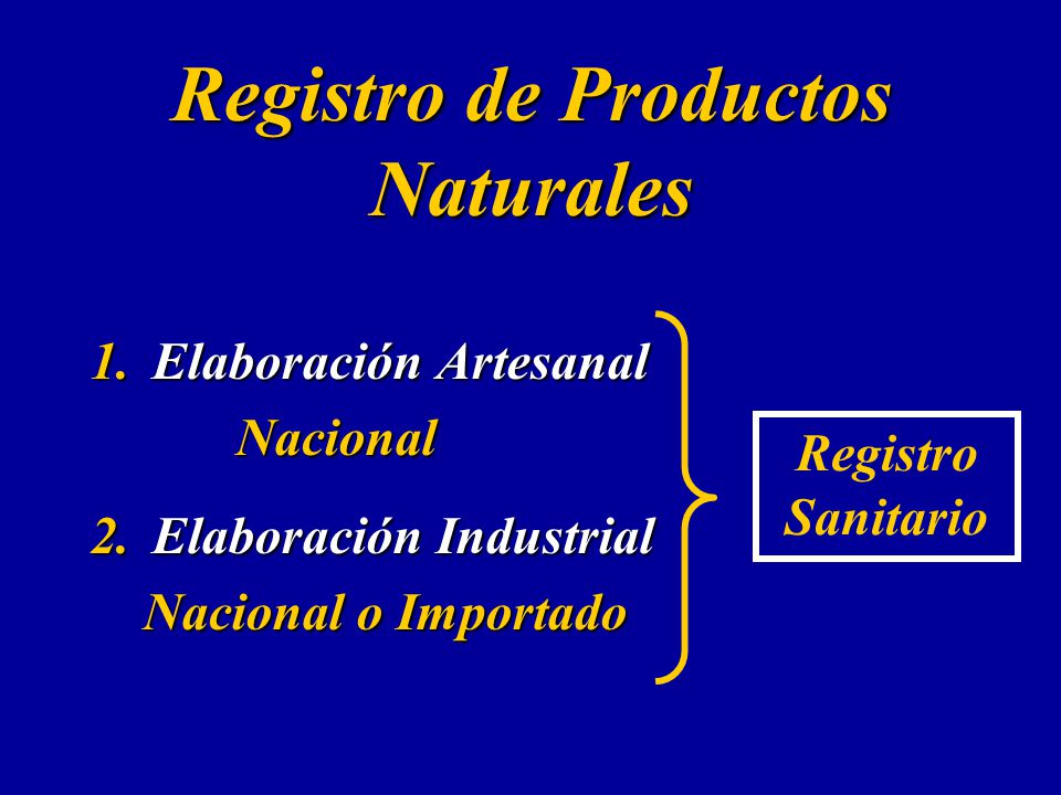 Registro de Productos Naturales