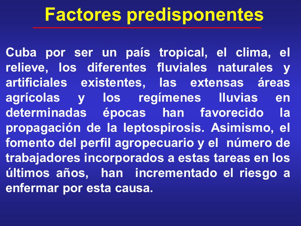 Factores predisponentes