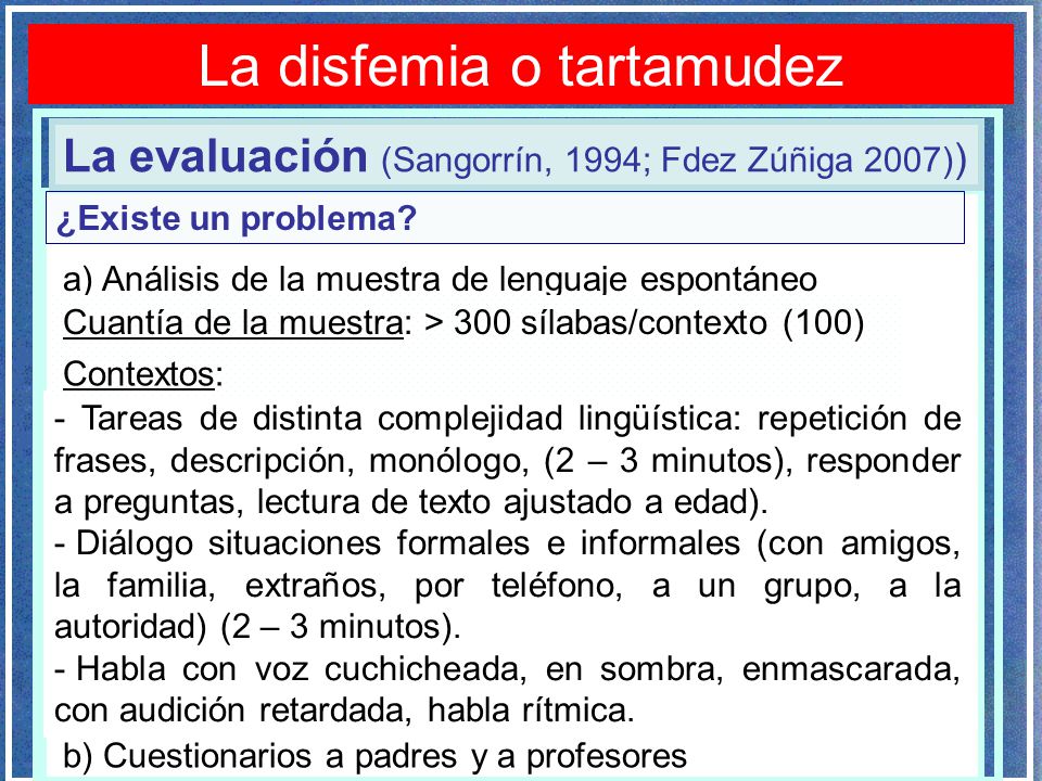 La disfemia o tartamudez