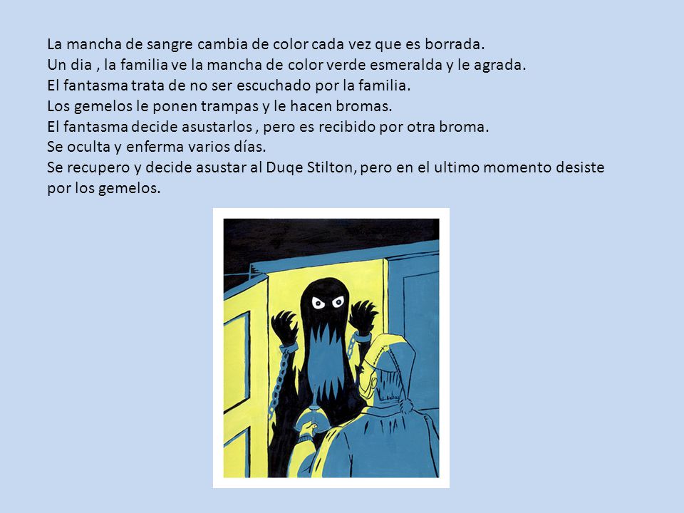 La mancha de sangre cambia de color cada vez que es borrada