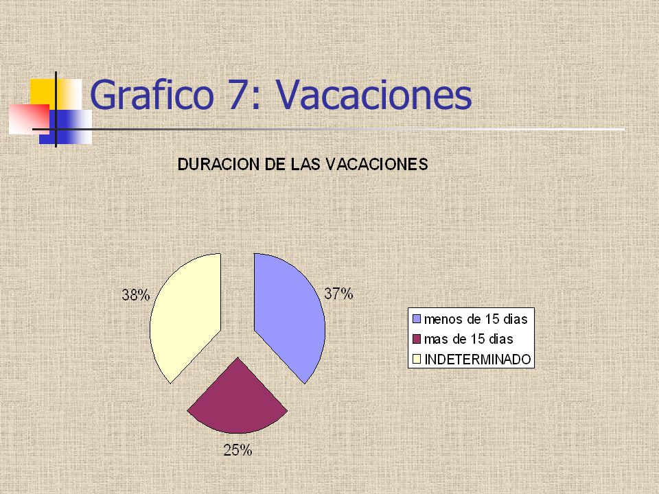 Grafico 7: Vacaciones