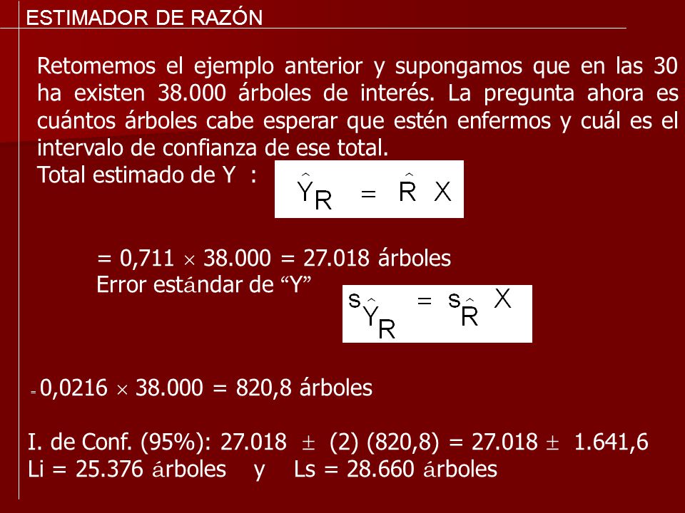 Li = árboles y Ls = árboles