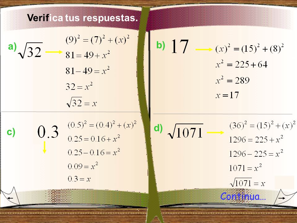 Verifica tus respuestas.