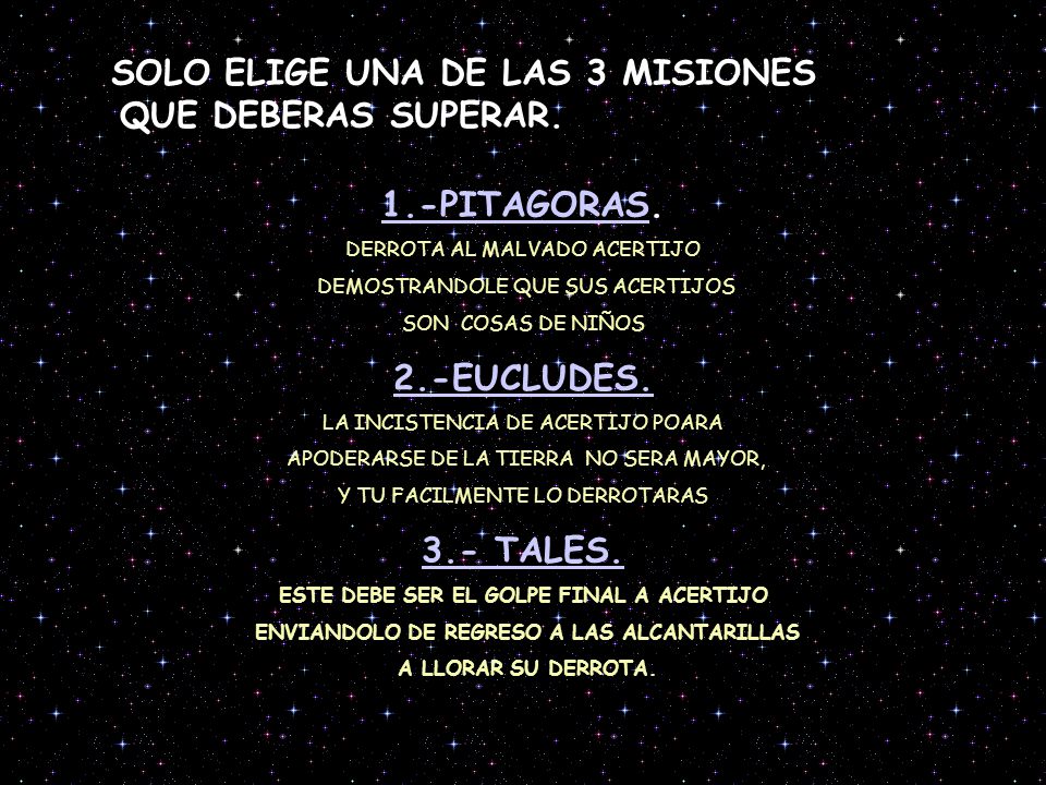 1.-PITAGORAS. 2.-EUCLUDES. 3.- TALES.
