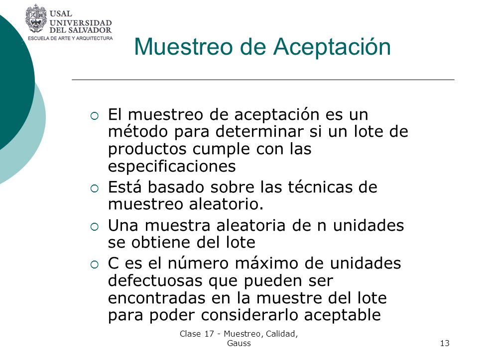 Muestreo de Aceptación
