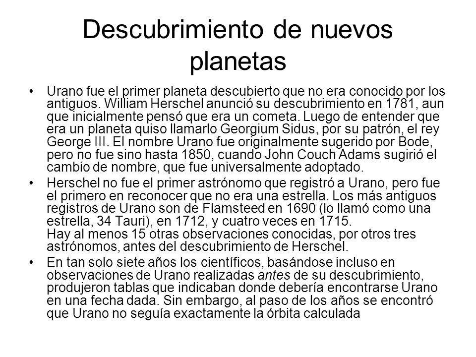Descubrimiento de nuevos planetas
