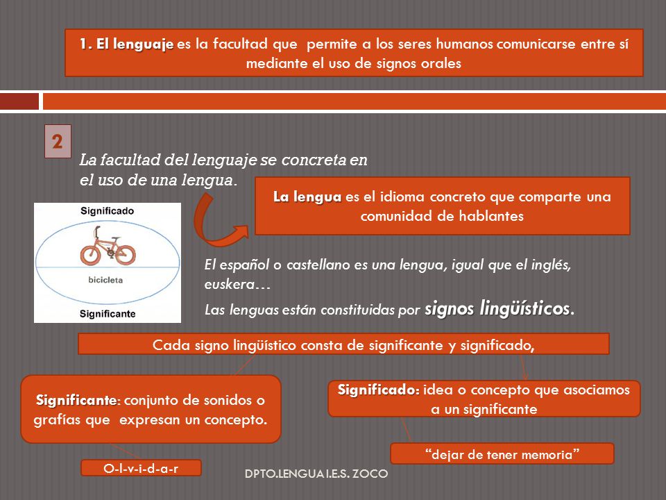 1. El lenguaje es la facultad que permite a los seres humanos comunicarse entre sí mediante el uso de signos orales