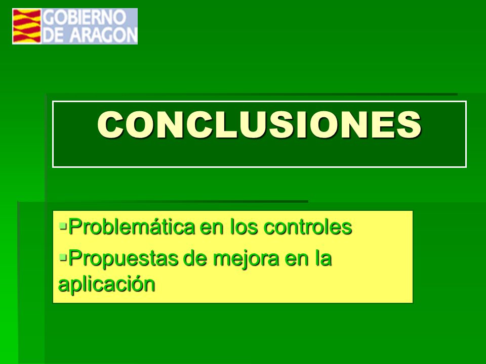 Problemática en los controles Propuestas de mejora en la aplicación