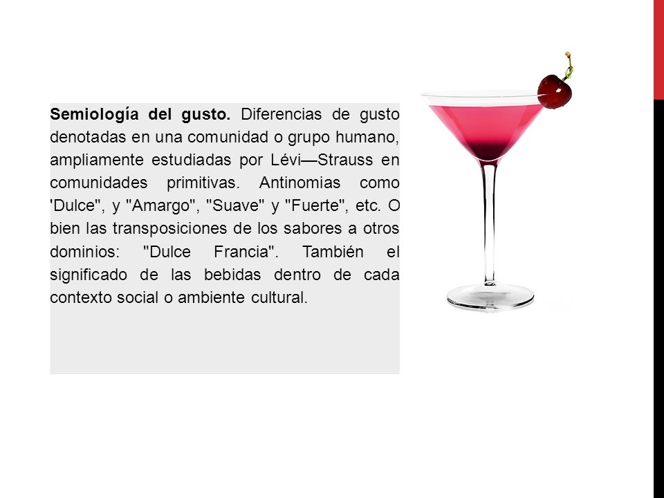 Semiología del gusto.