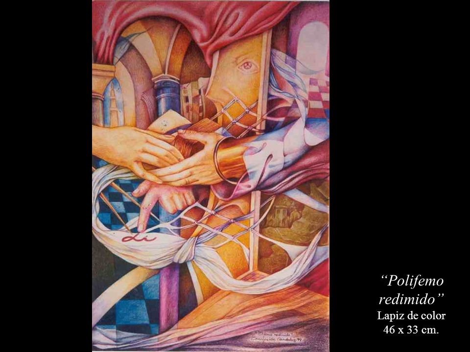 Polifemo redimido Lapiz de color 46 x 33 cm.