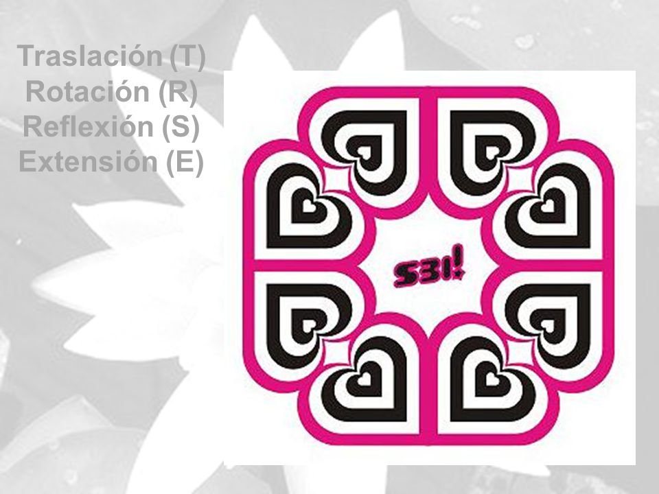 Traslación (T) Rotación (R) Reflexión (S) Extensión (E)
