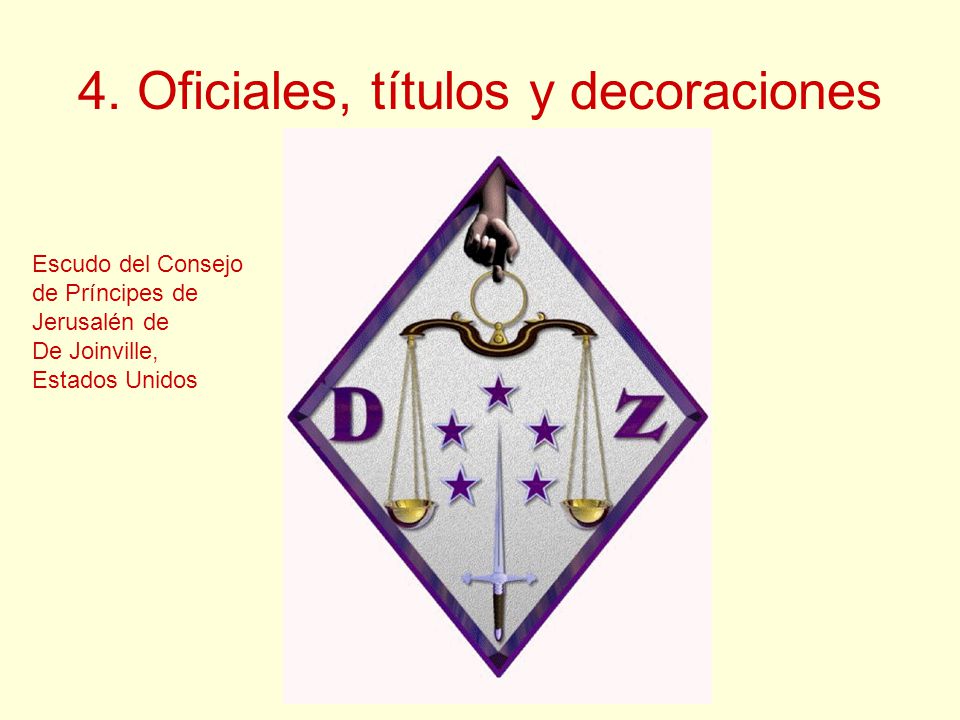 4. Oficiales, títulos y decoraciones