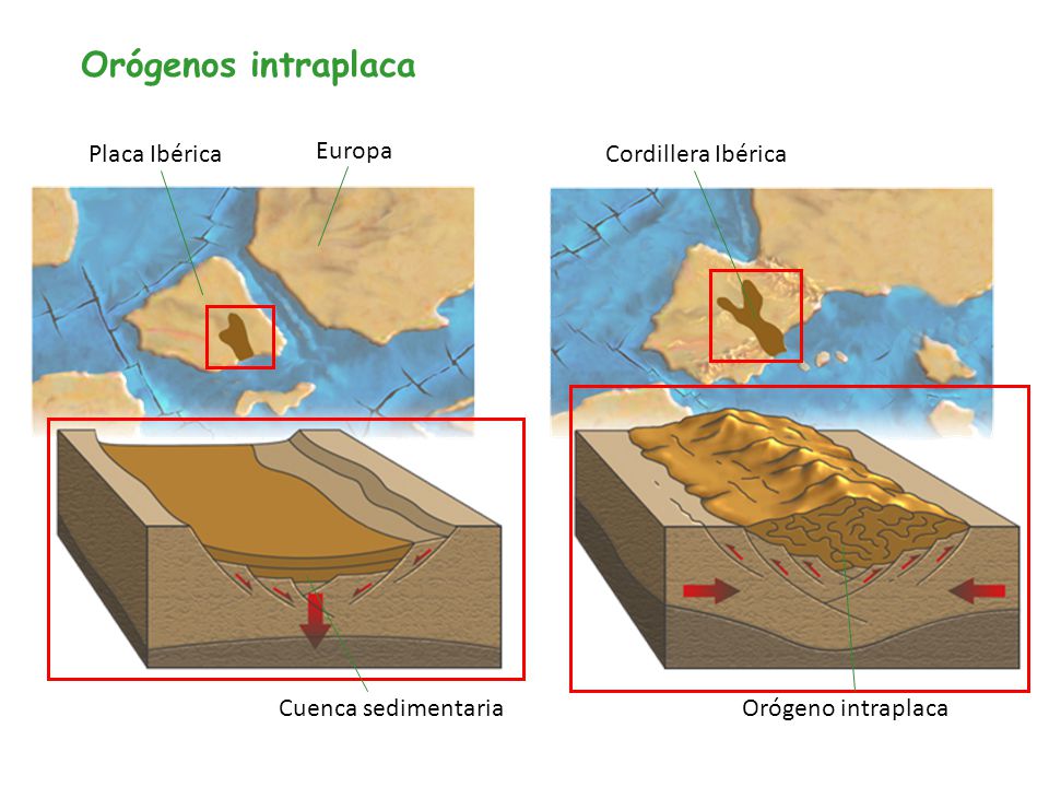 Orógenos intraplaca Placa Ibérica Europa Cordillera Ibérica