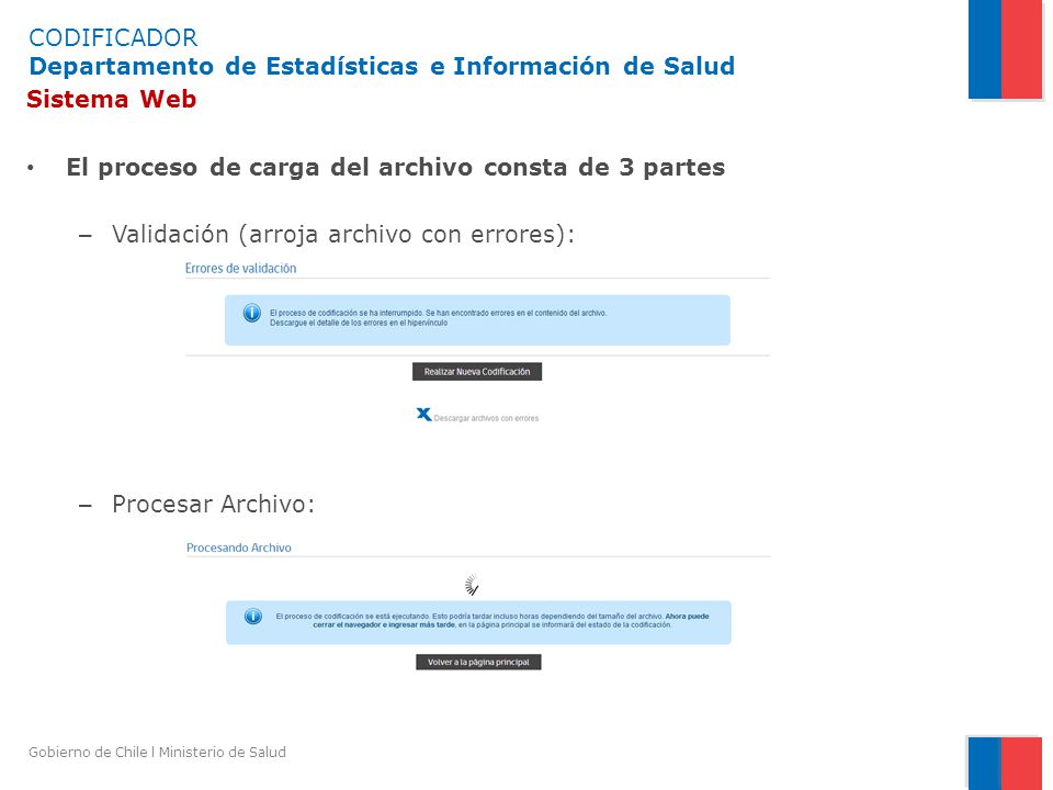 CODIFICADOR Departamento de Estadísticas e Información de Salud