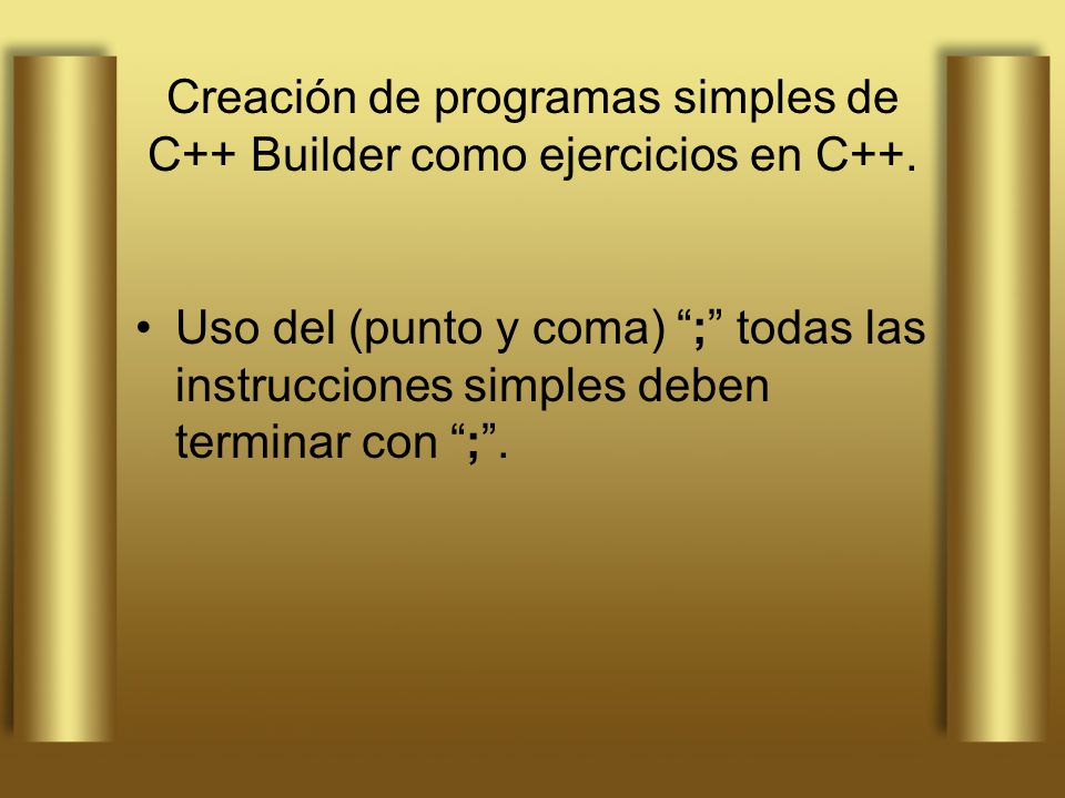 Creación de programas simples de C++ Builder como ejercicios en C++.