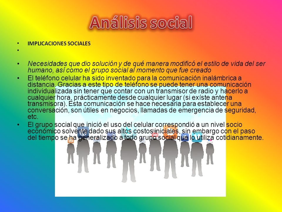 Análisis social IMPLICACIONES SOCIALES.