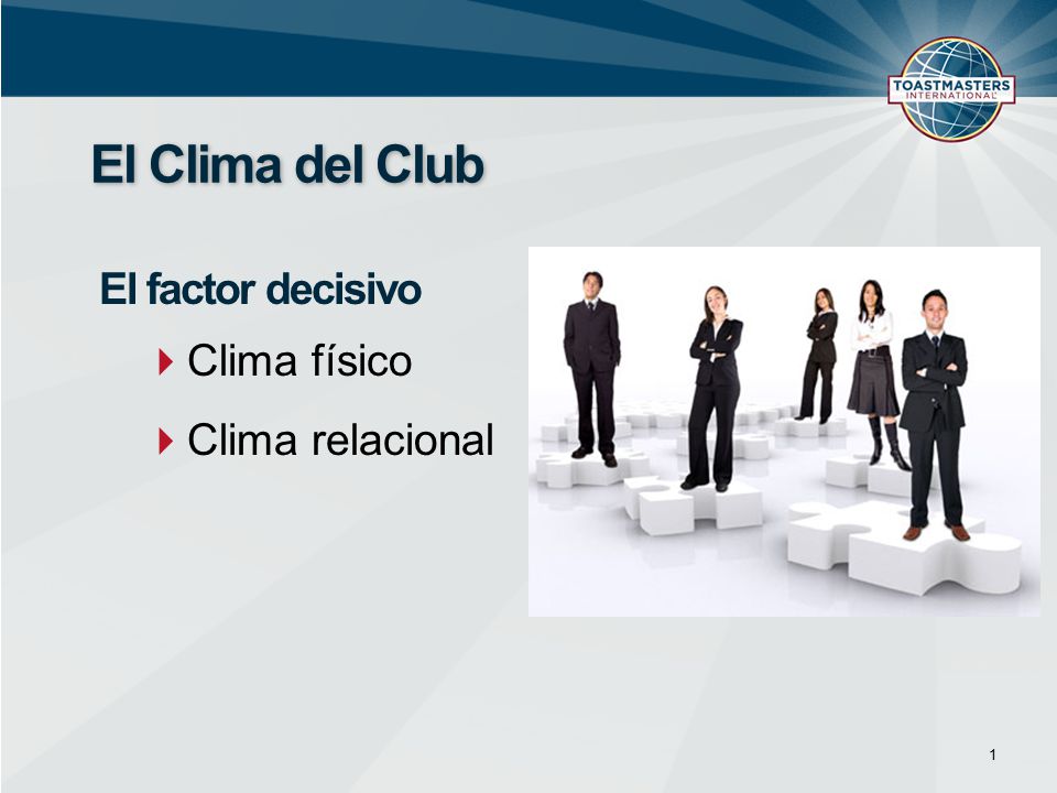 El Clima del Club El factor decisivo Clima físico Clima relacional 1