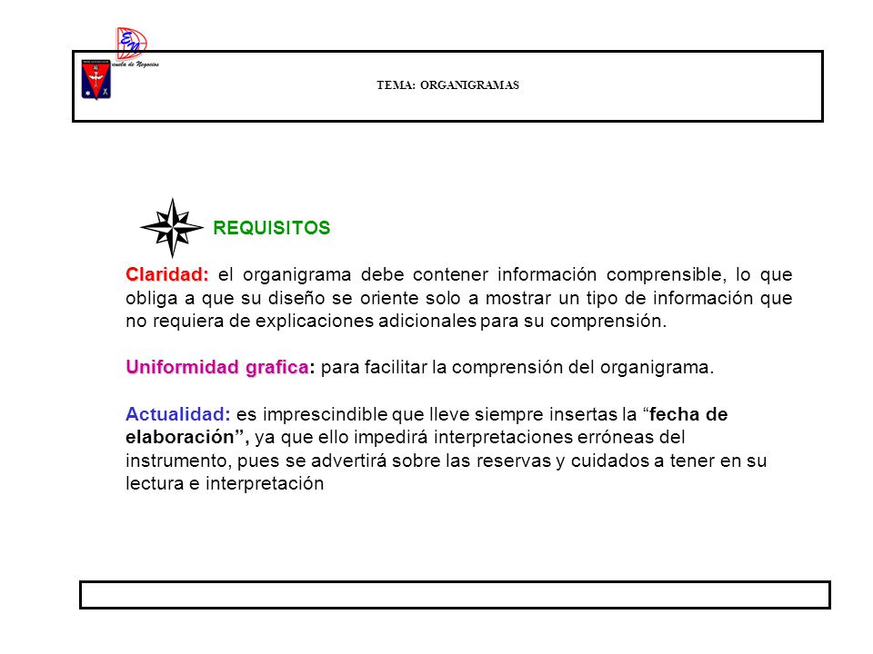 Uniformidad grafica: para facilitar la comprensión del organigrama.