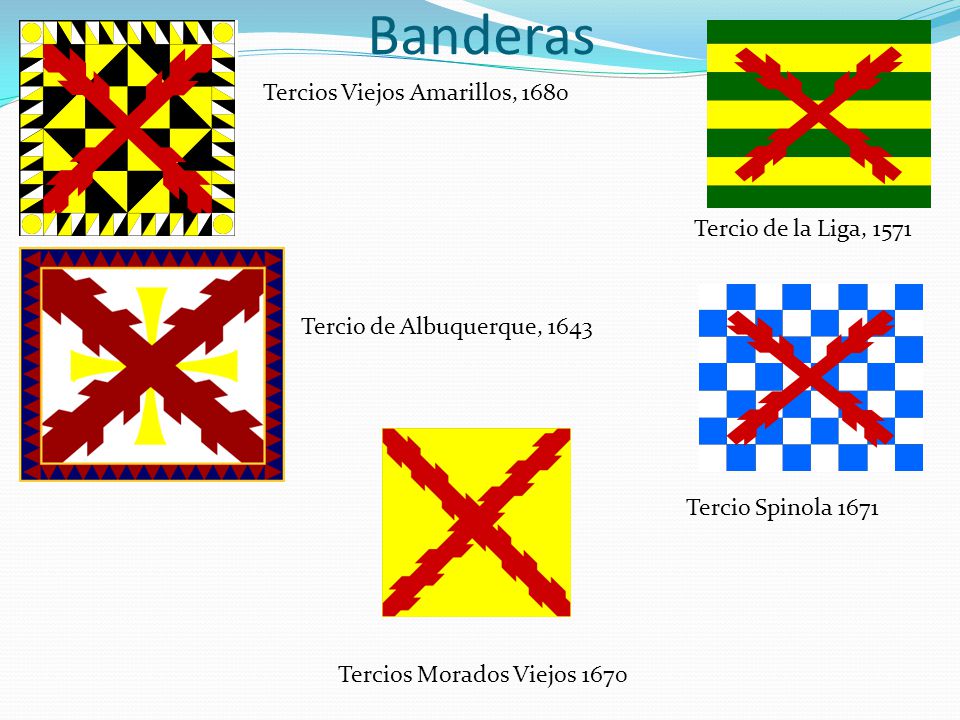 Banderas Tercios Viejos Amarillos, 1680 Tercio de la Liga, 1571