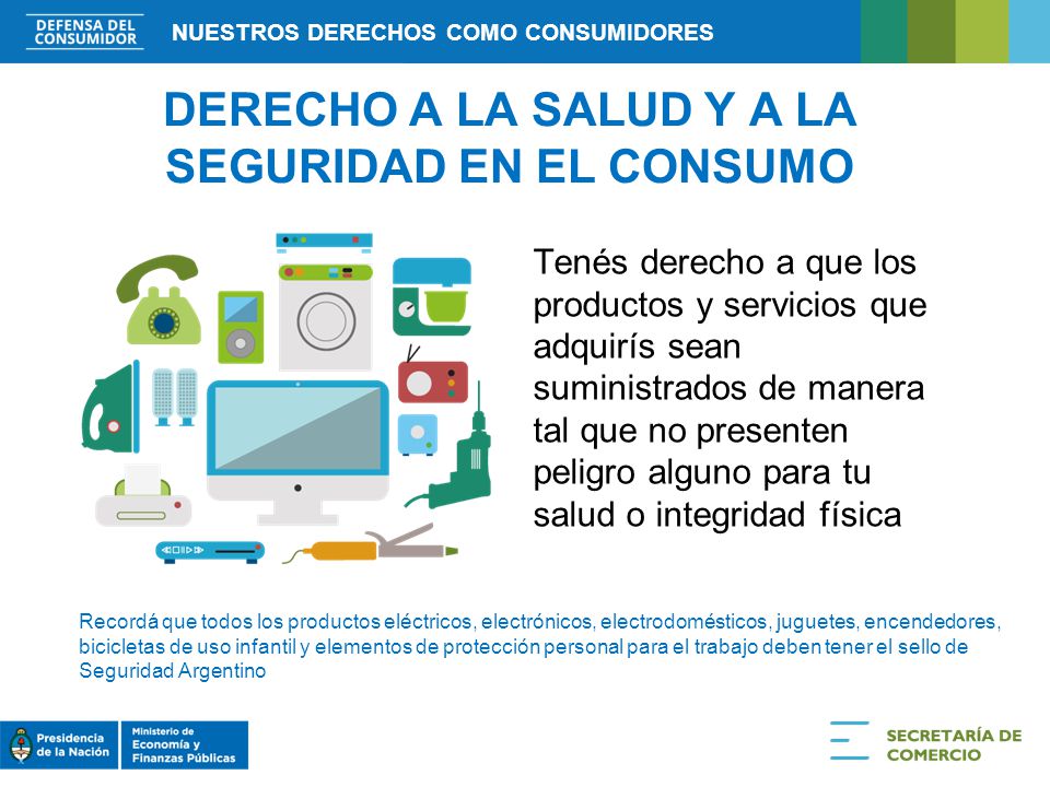 DERECHO A LA SALUD Y A LA SEGURIDAD EN EL CONSUMO