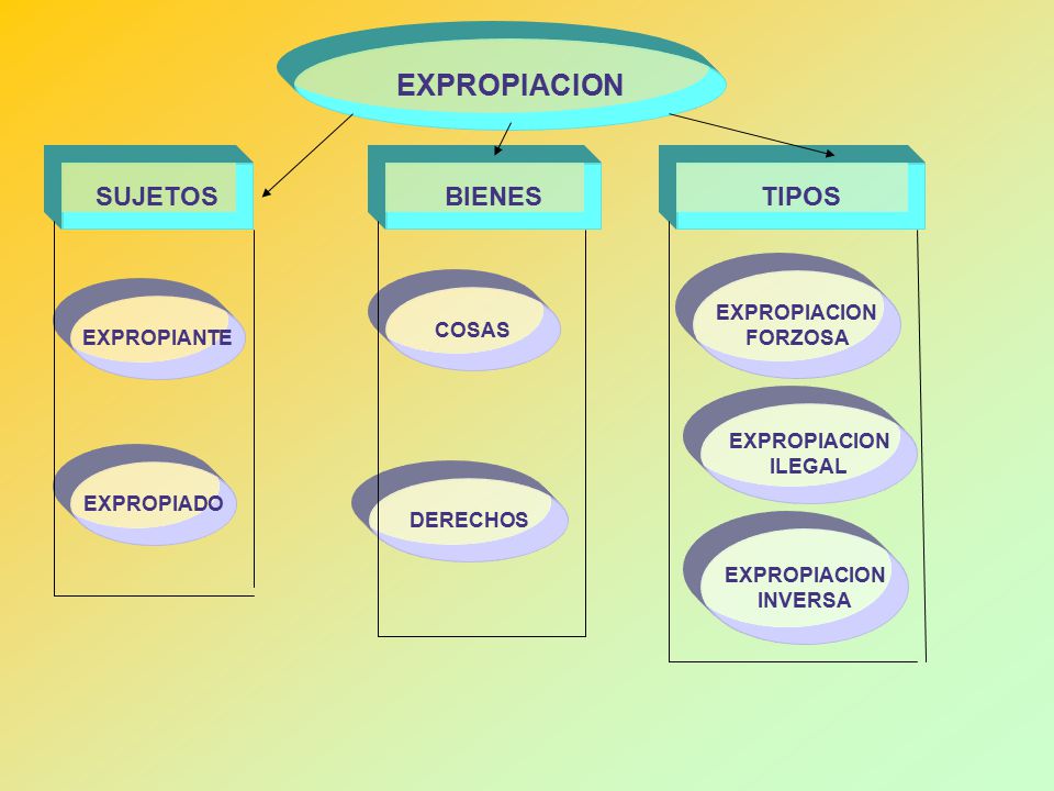 EXPROPIACION SUJETOS BIENES TIPOS EXPROPIACION FORZOSA COSAS