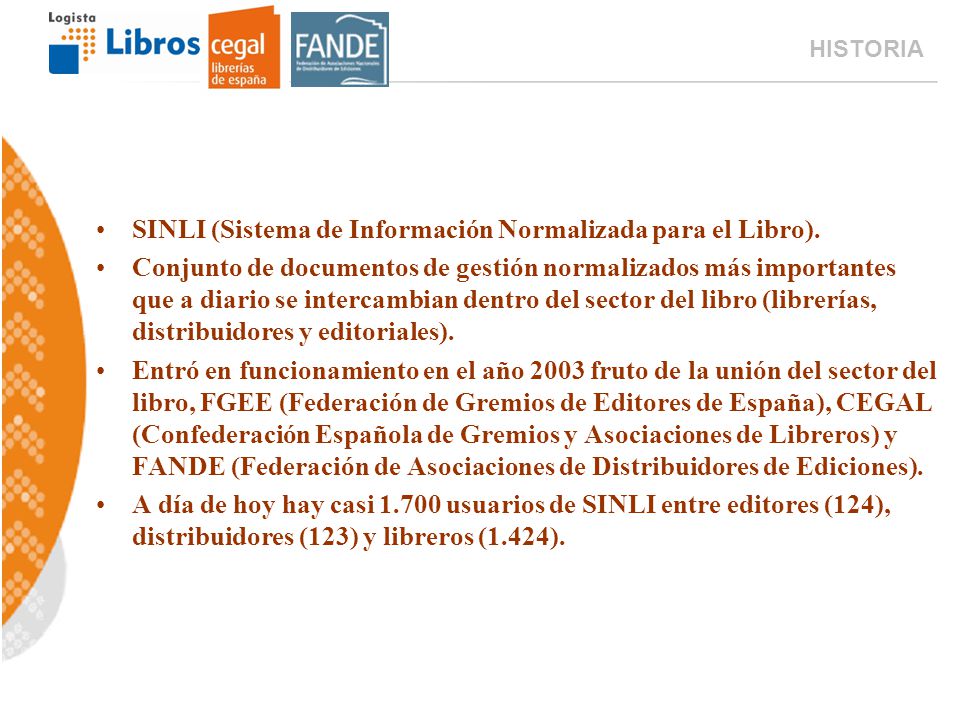 SINLI (Sistema de Información Normalizada para el Libro).