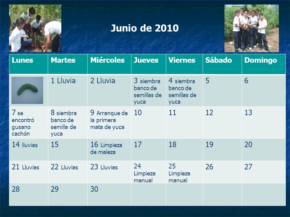 Junio de 2010 Lunes Martes Miércoles Jueves Viernes Sábado Domingo