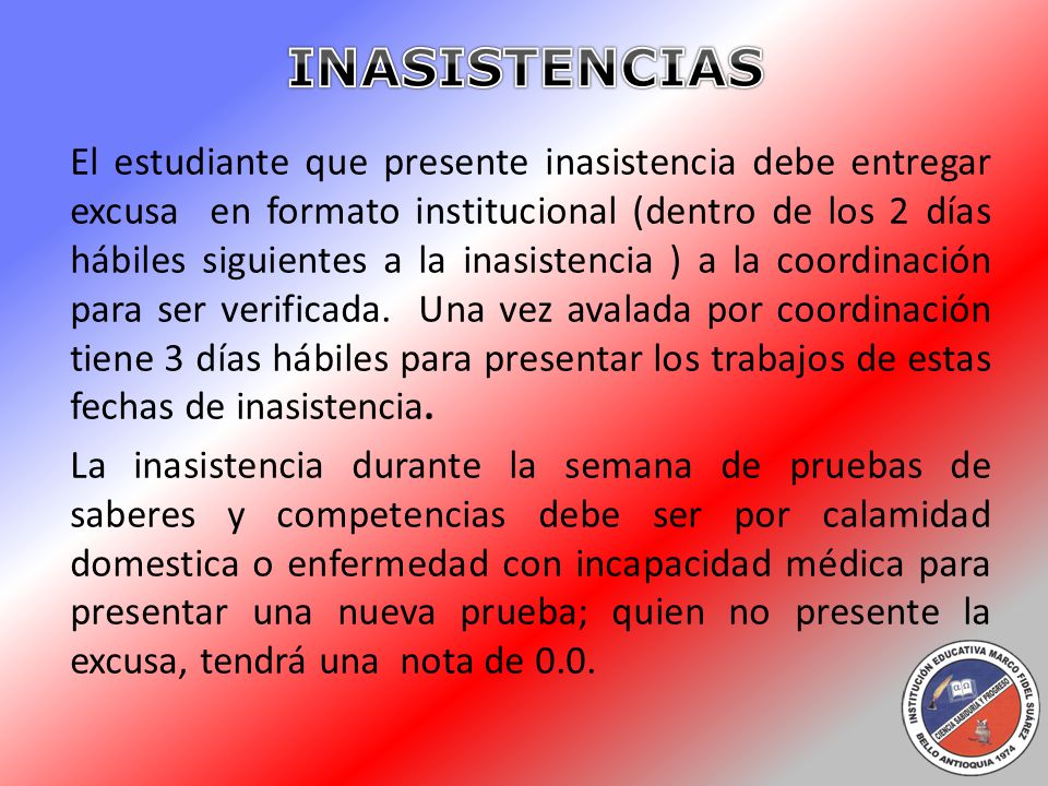 INASISTENCIAS