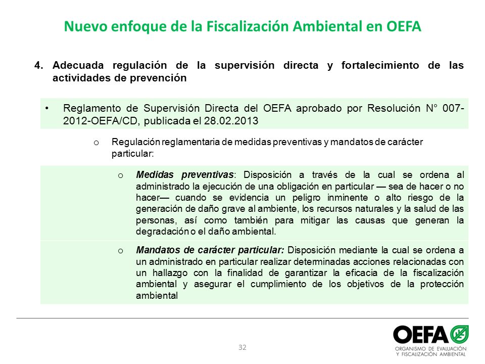 Adecuada regulación de la supervisión directa y fortalecimiento de las actividades de prevención