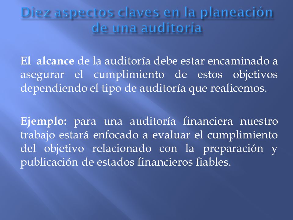 Diez aspectos claves en la planeación de una auditoría
