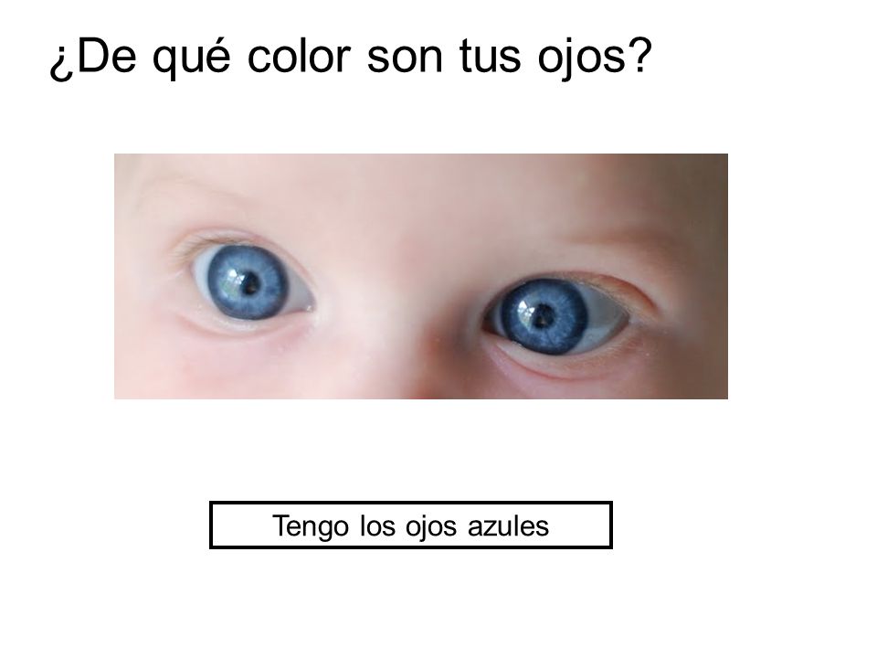 ¿De qué color son tus ojos