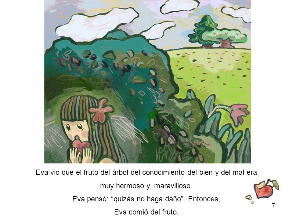 Eva vio que el fruto del árbol del conocimiento del bien y del mal era