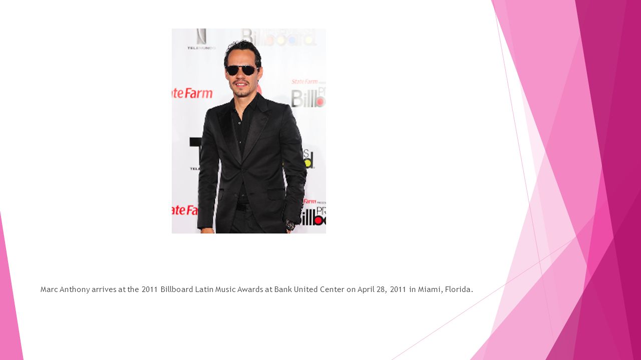 Marc Anthony arrives at the 2011 Billboard Latin Music Awards at Bank United Center on April 28, 2011 in Miami, Florida.