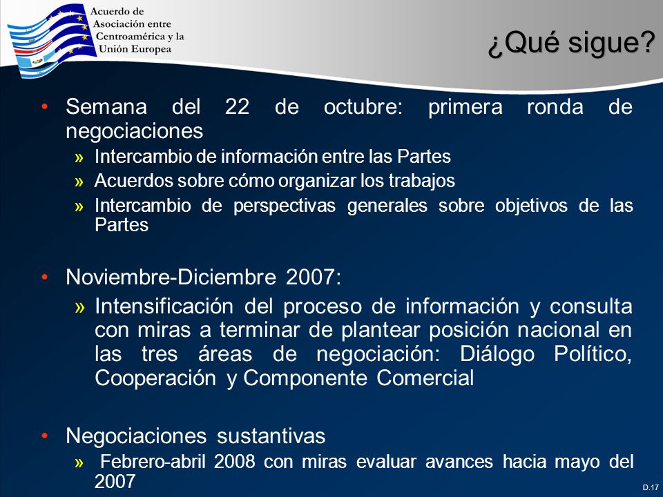 ¿Qué sigue Semana del 22 de octubre: primera ronda de negociaciones